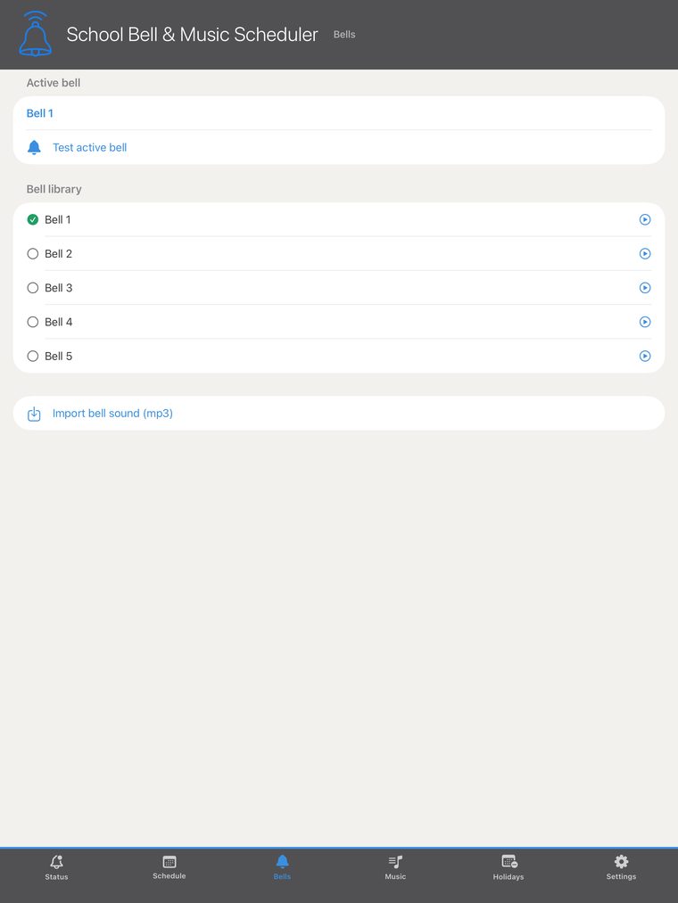 Bells screen