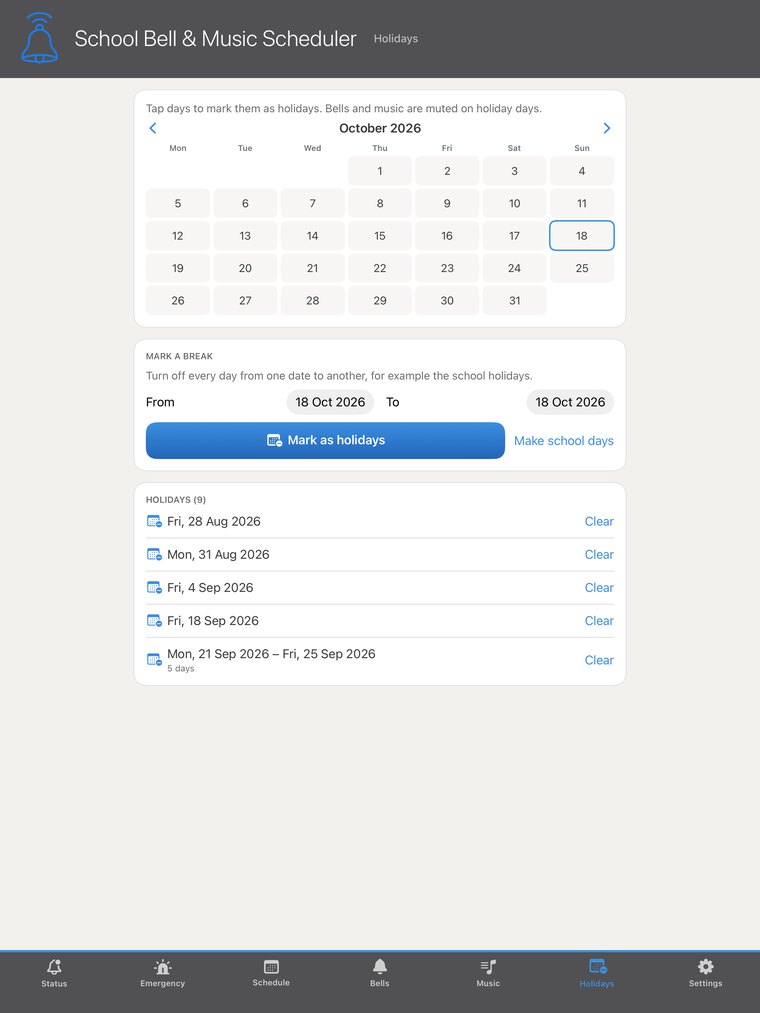 Holiday calendar