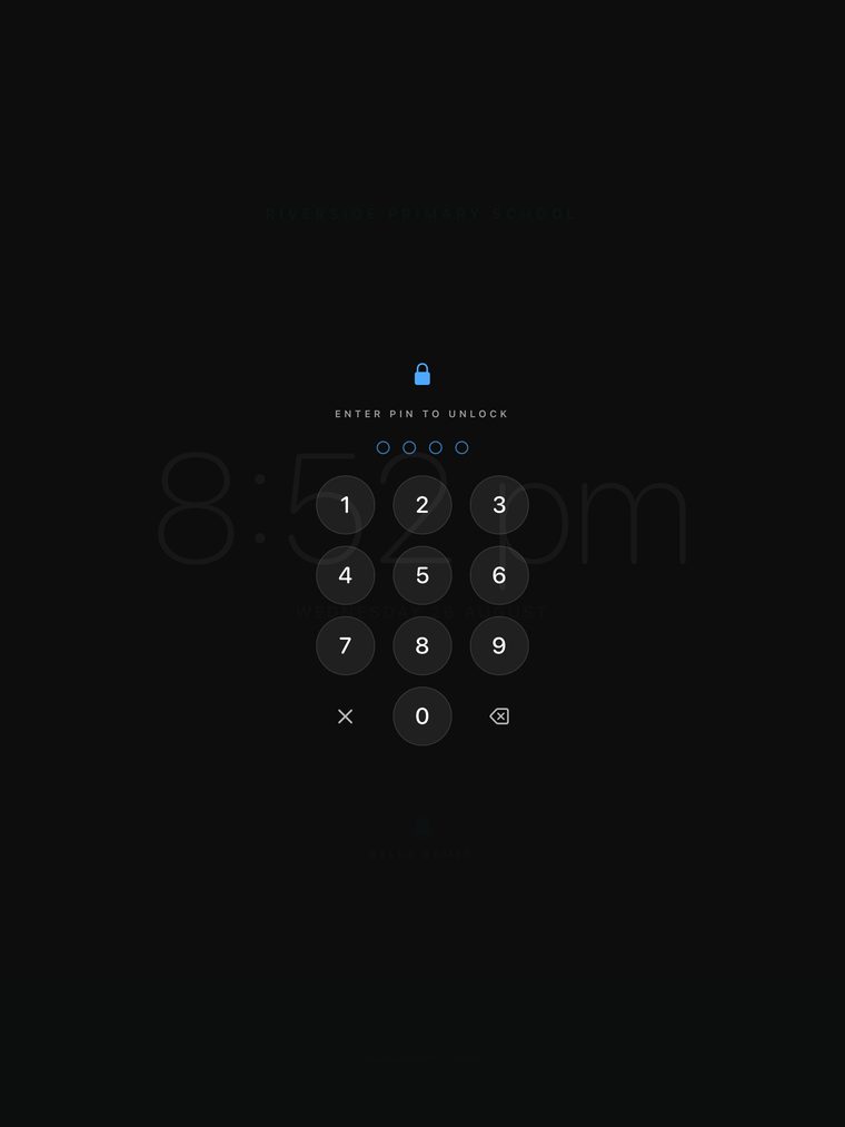PIN lock screen